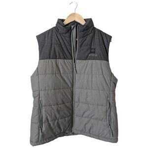 ORORO Heated Vest Men's US Size Large Grey Puffer Warm Winter w Battery USB